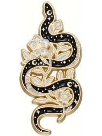 Snake & Flower Enamel Pin