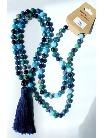 Tranquil Waters Hand-Knotted Mala